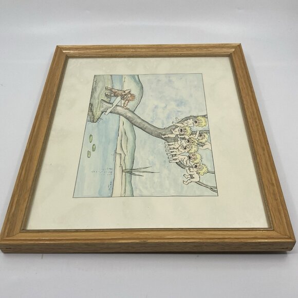 Vintage G. Ageeu Copy Swedish Artist Robert Hogfeldt Artist Lifetime Child 1981 - Picture 7 of 11